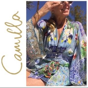 Camilla Kimono Sleeve Blouse w Tie - My Majorelle Small